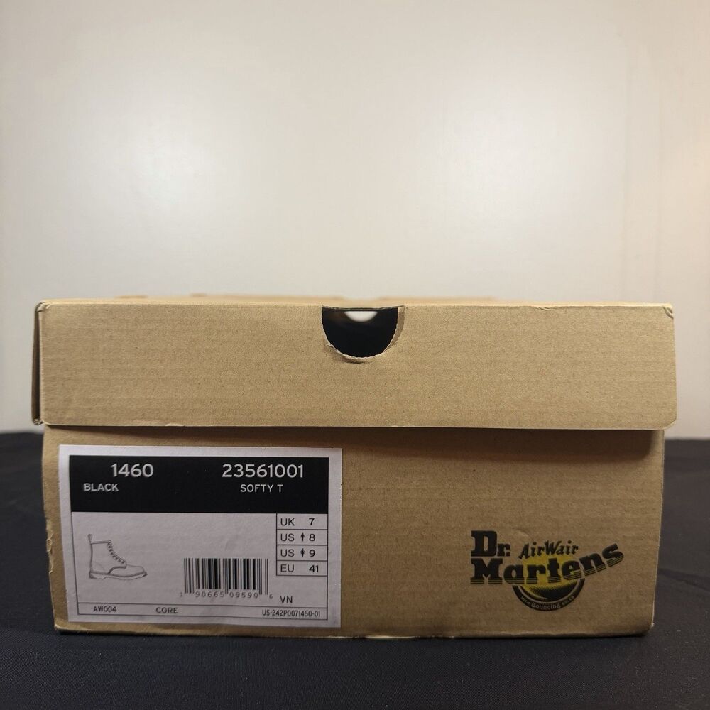 NWB Dr Martens 1460 Softy T Leather Lace Up Boots Black Men 8 Women 9 - Picture 10 of 12